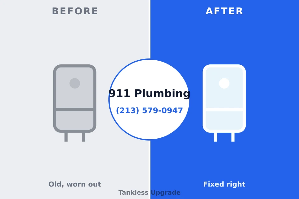 Before and after: plumbing company Brownsville, OR